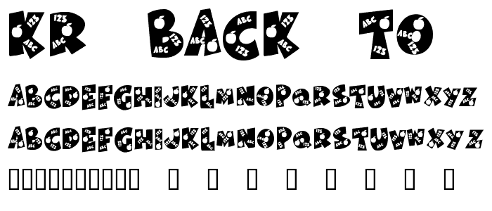 KR Back To School font